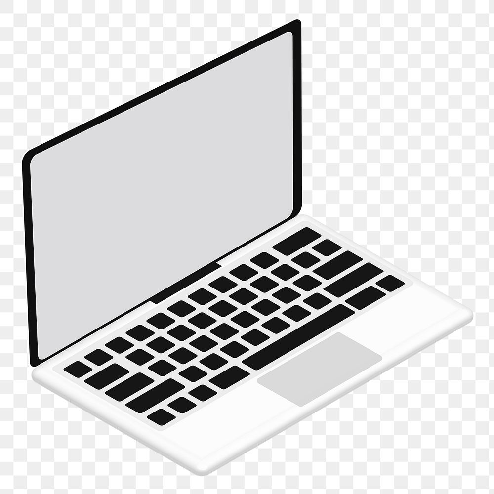 Laptop png illustration, transparent background