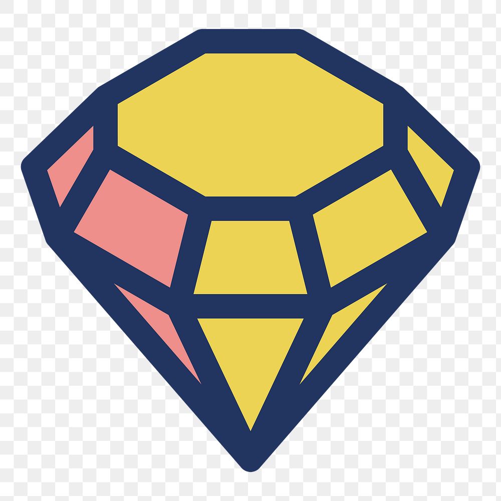 PNG diamond illustration sticker, transparent background