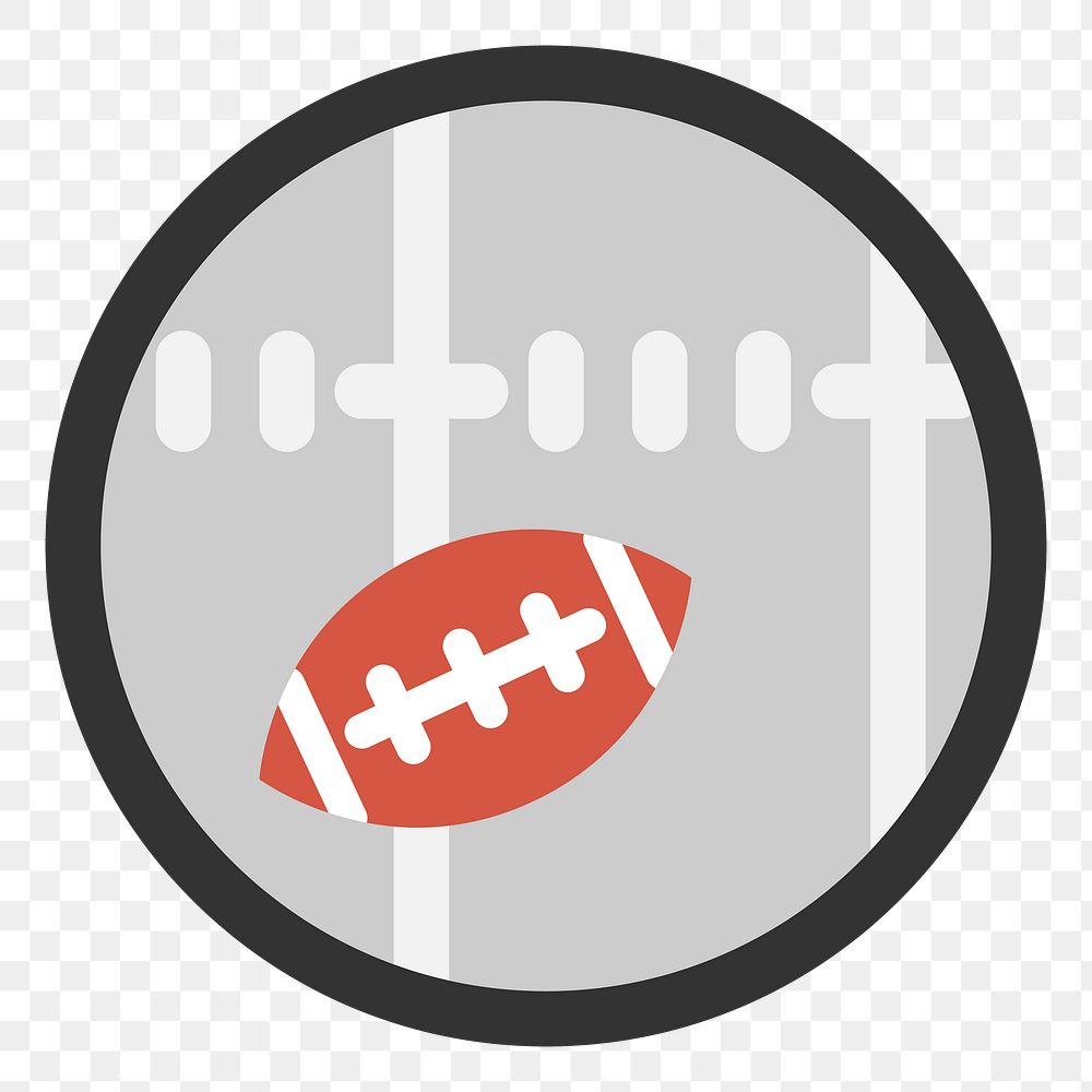 PNG American football icon illustration sticker, transparent background