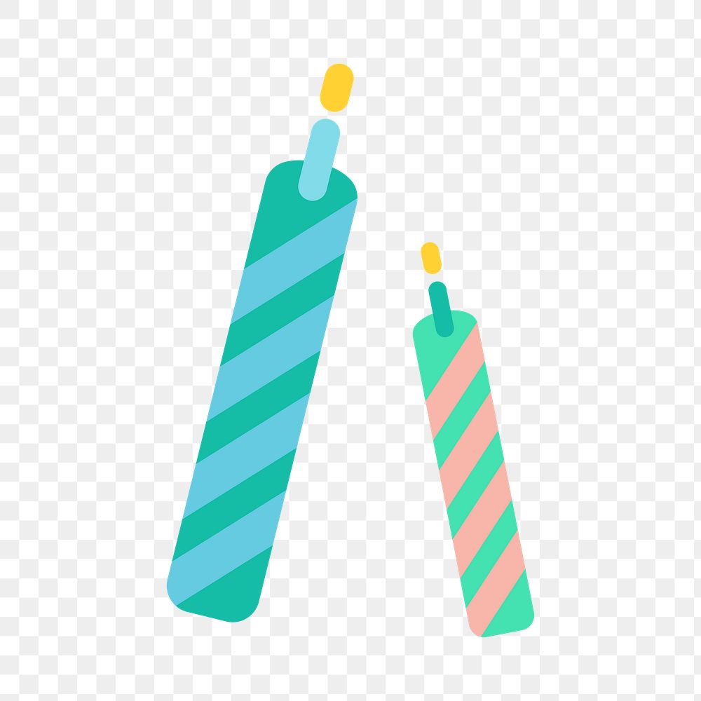 Birthday candles png sticker, transparent background