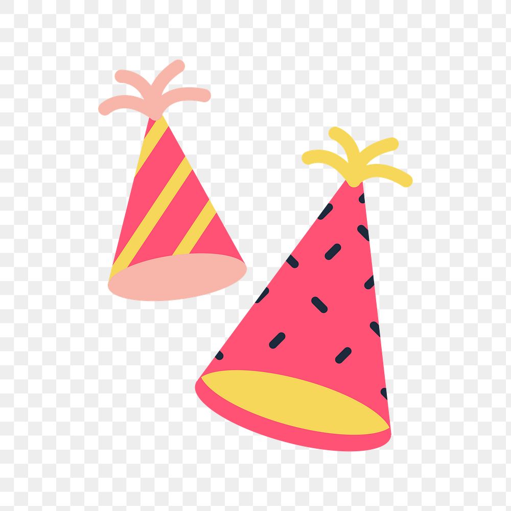 Party hats png sticker, transparent background