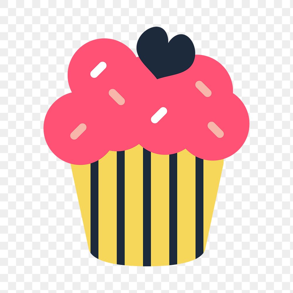 Cupcake png sticker, transparent background