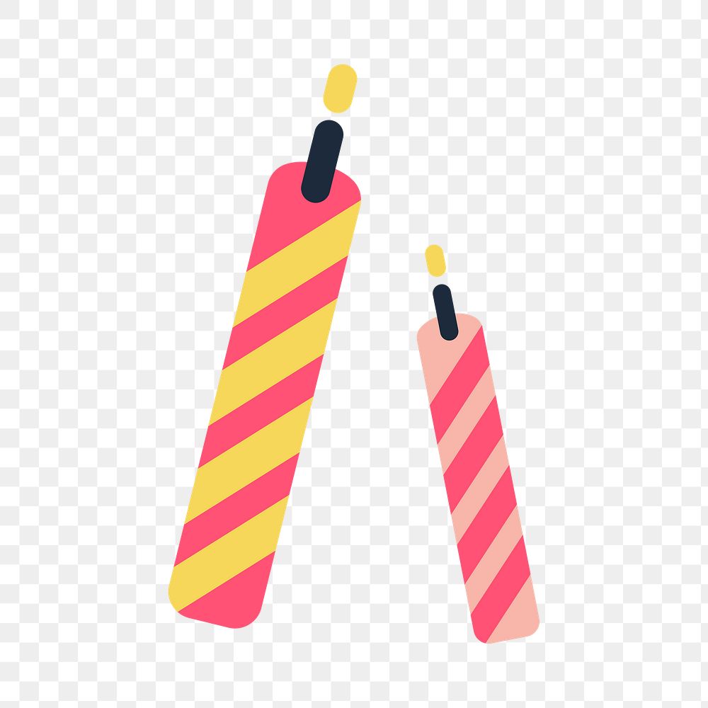 Birthday candles png sticker, transparent background
