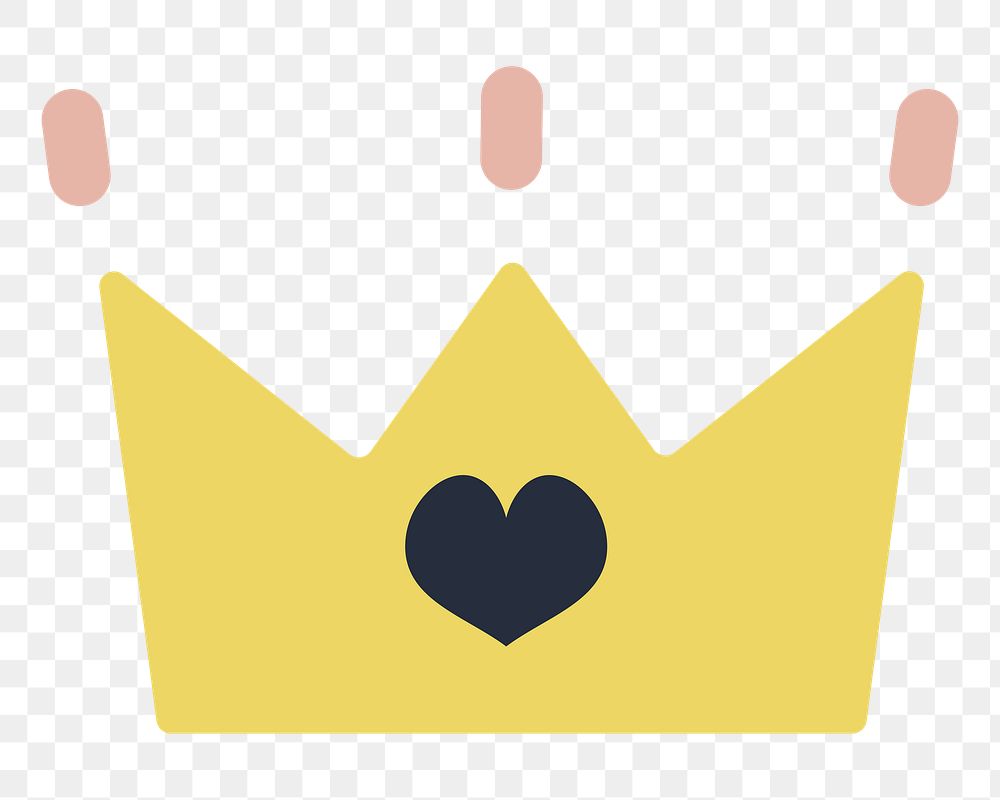 PNG crown icon illustration sticker, transparent background