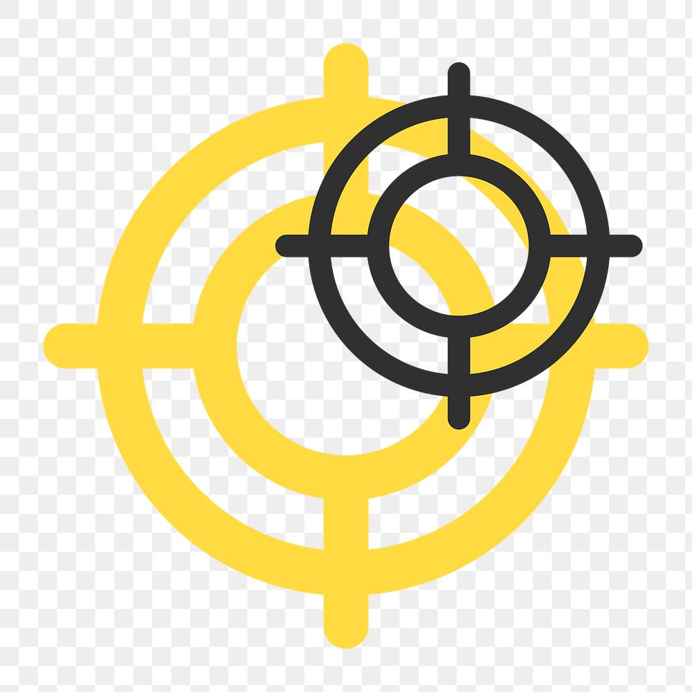 Crosshair png element, transparent background