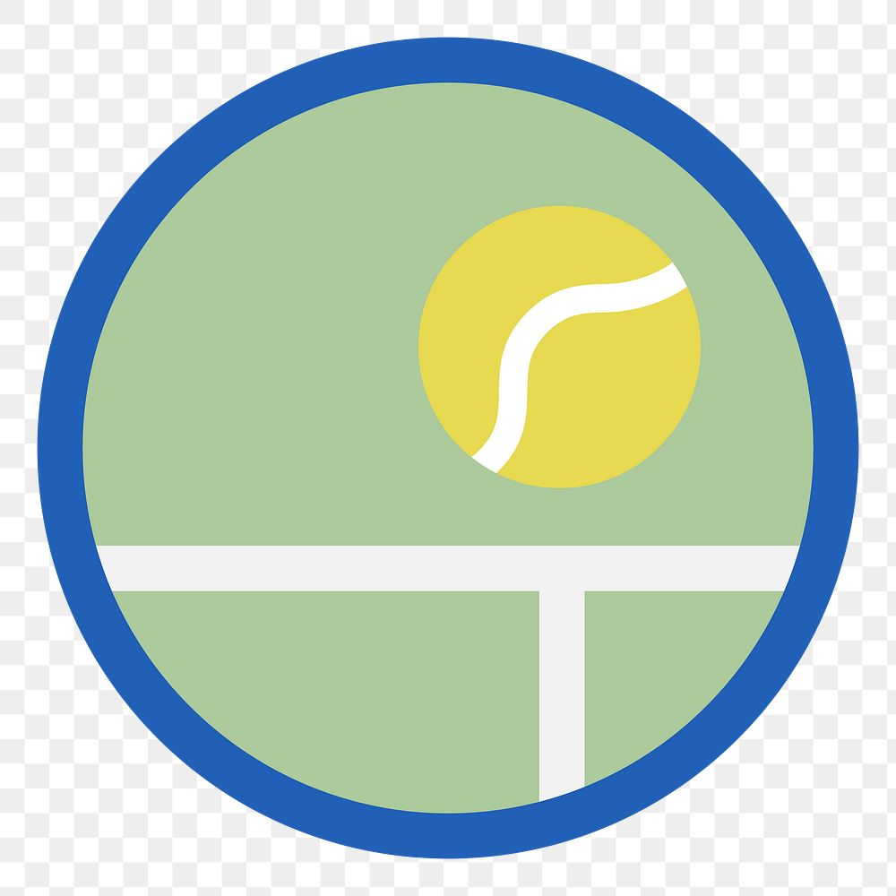 PNG tennis ball icon illustration sticker, transparent background