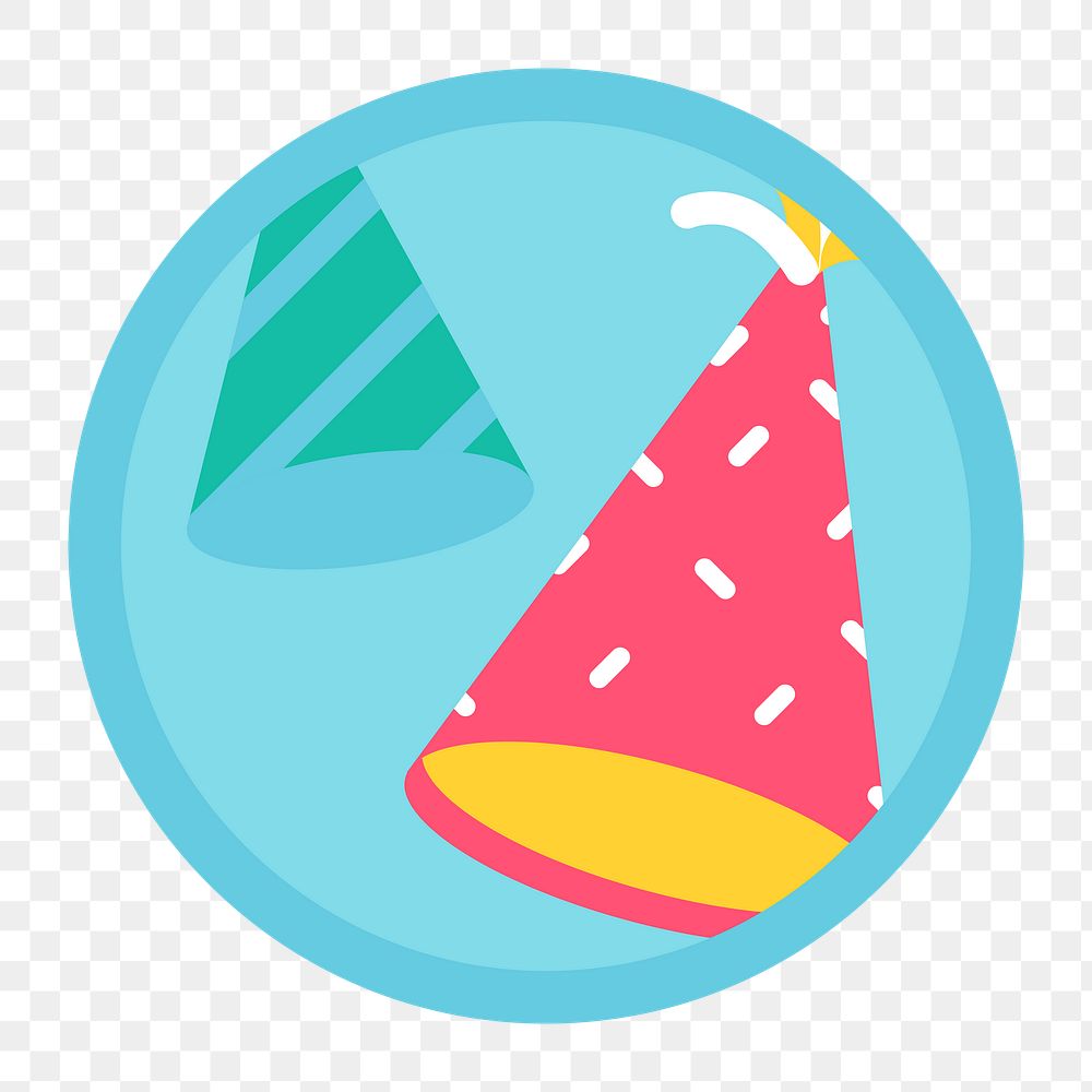 Party hats png sticker, transparent background
