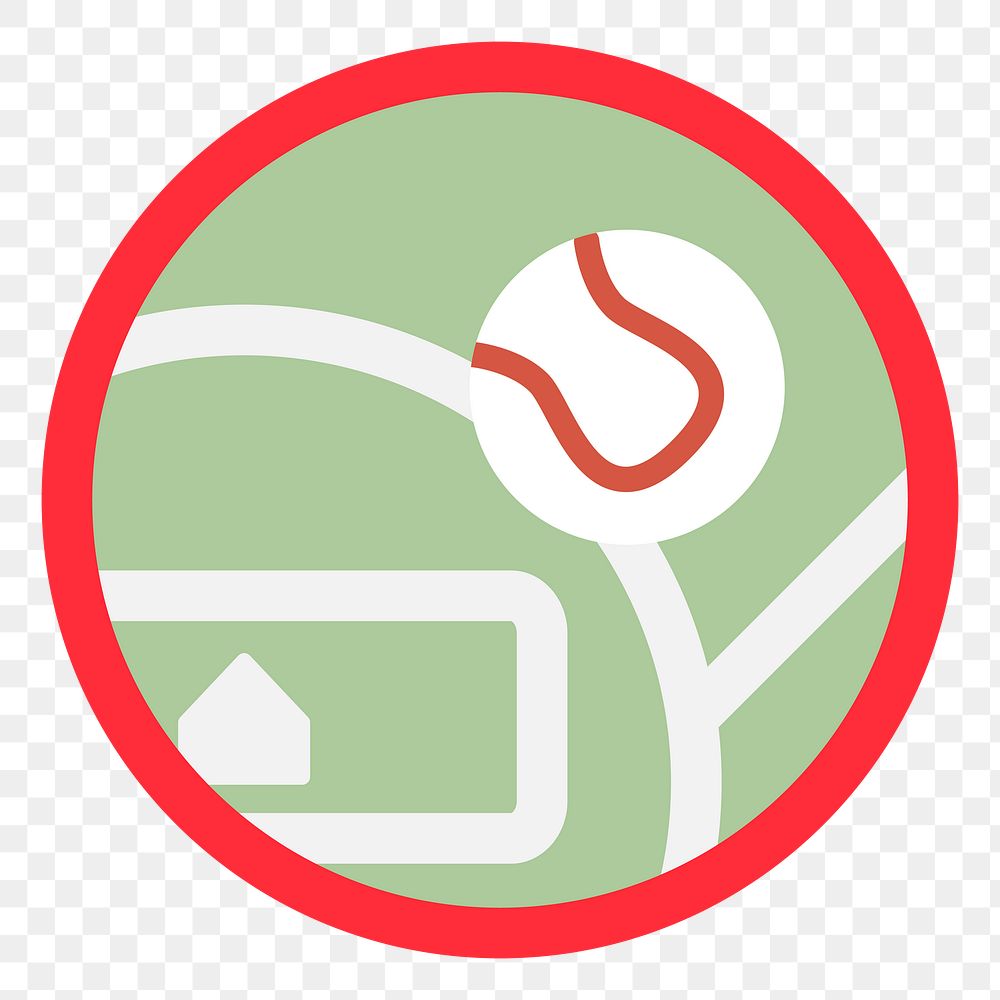 PNG baseball icon illustration sticker, transparent background