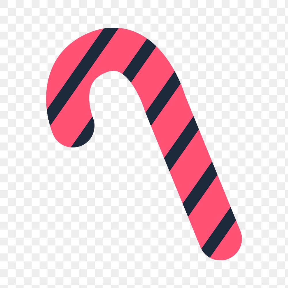 Candy cane png sticker, transparent background