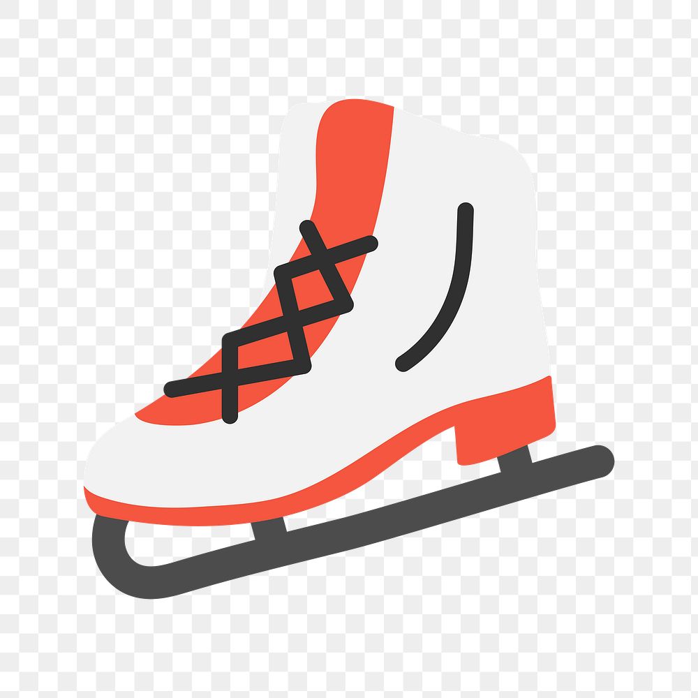 Ice skating shoe png sticker, transparent background