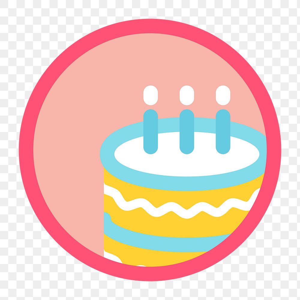 Birthday cake png sticker, transparent background