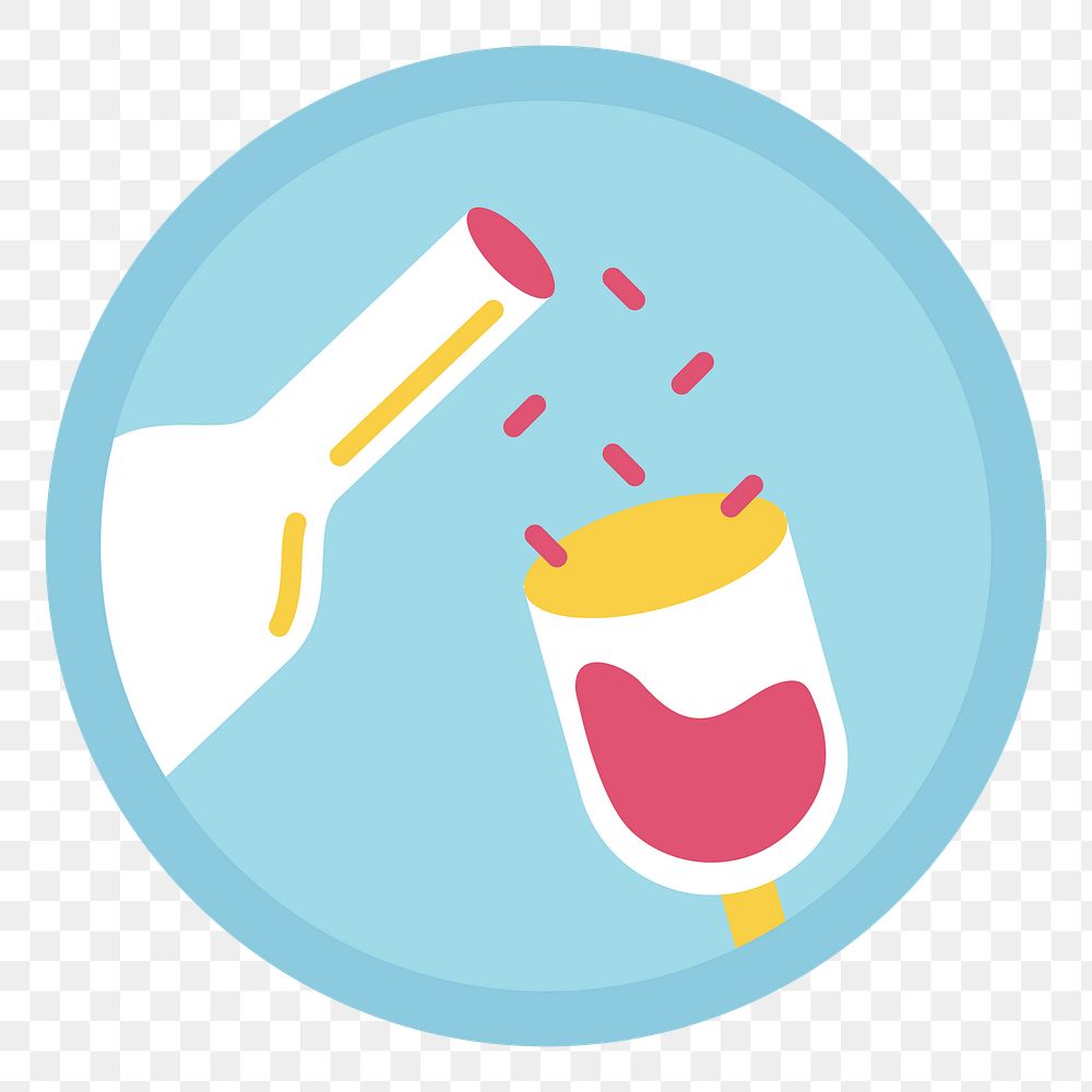 PNG beverage icon illustration sticker, transparent background