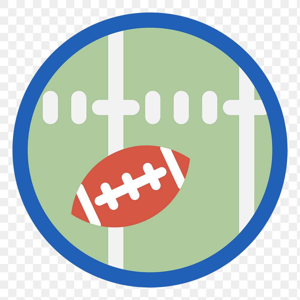 PNG american football illustration sticker, transparent background