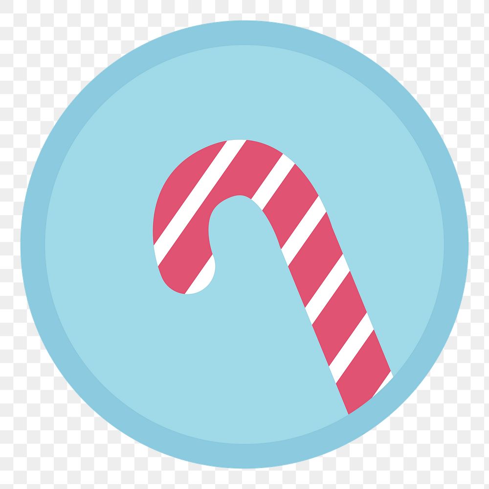 PNG candy cane icon illustration sticker, transparent background