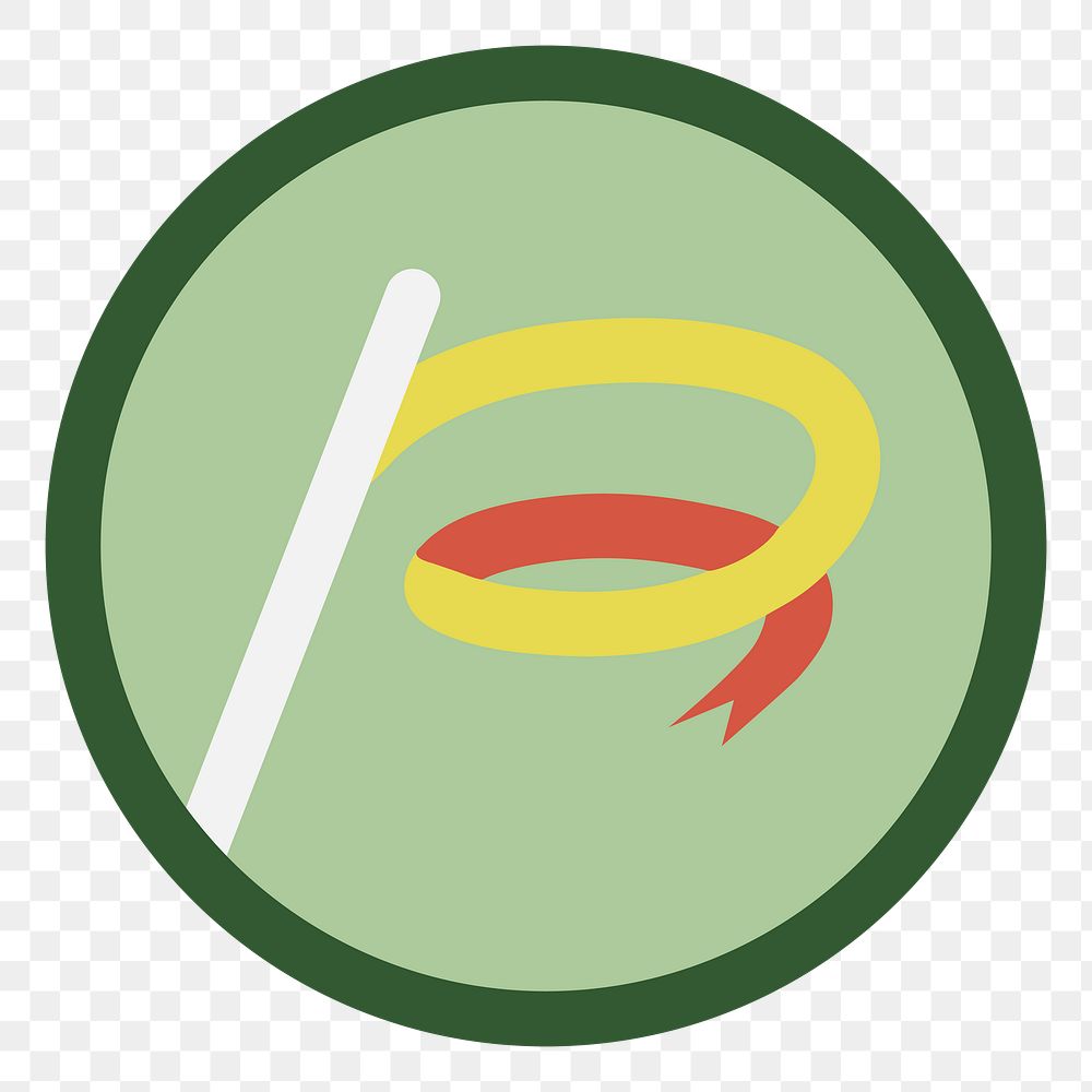 PNG ribbon stick icon illustration sticker, transparent background