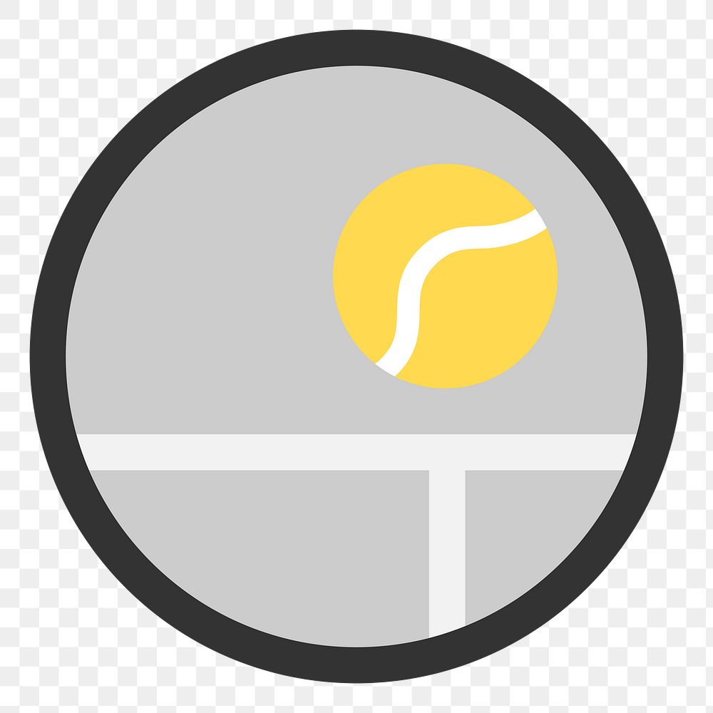 PNG tennis ball icon illustration sticker, transparent background