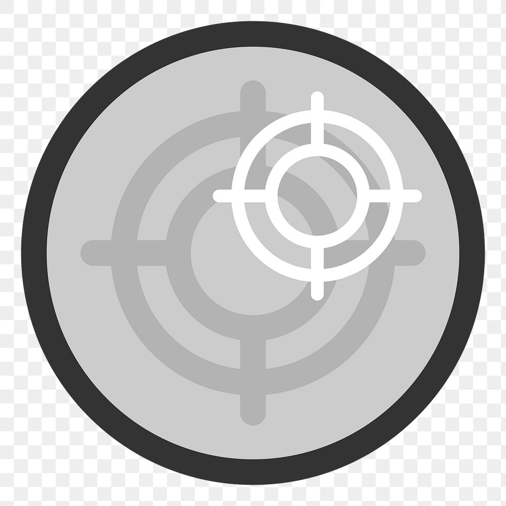 PNG crosshair icon illustration sticker, transparent background