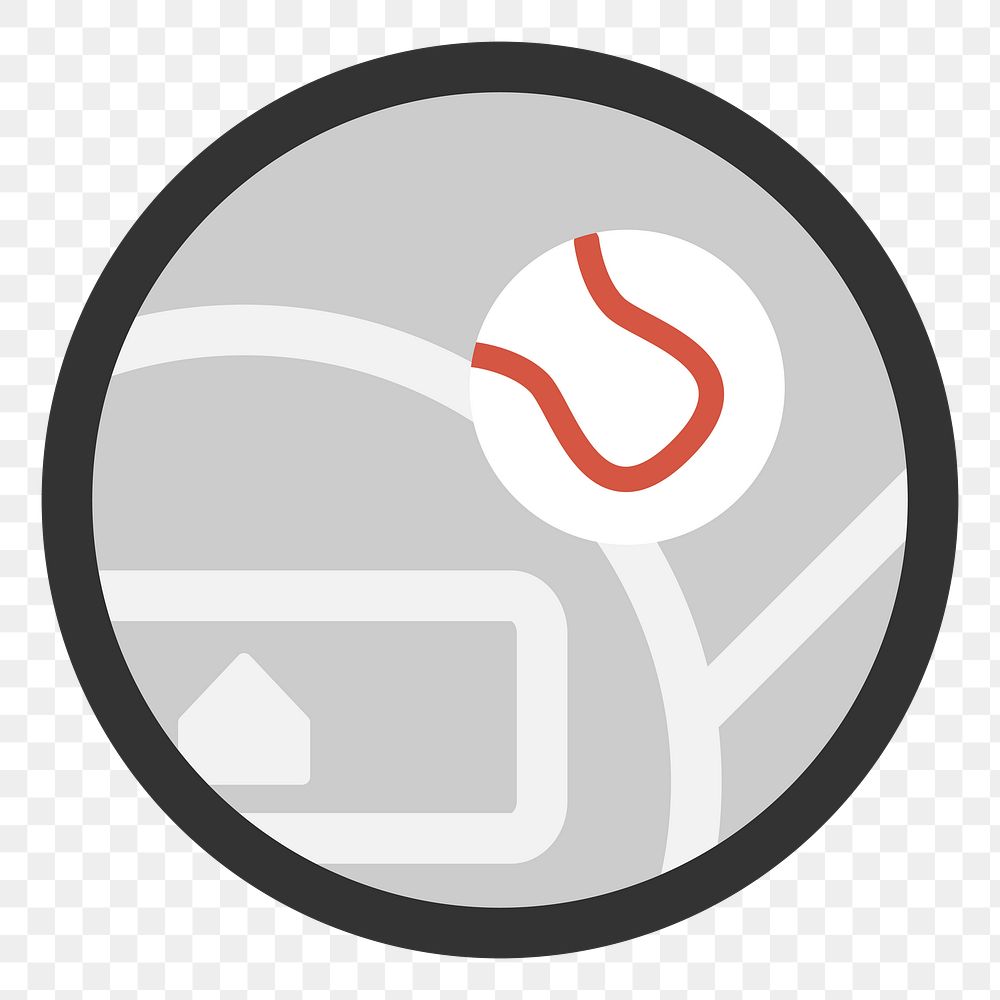 PNG baseball icon illustration sticker, transparent background