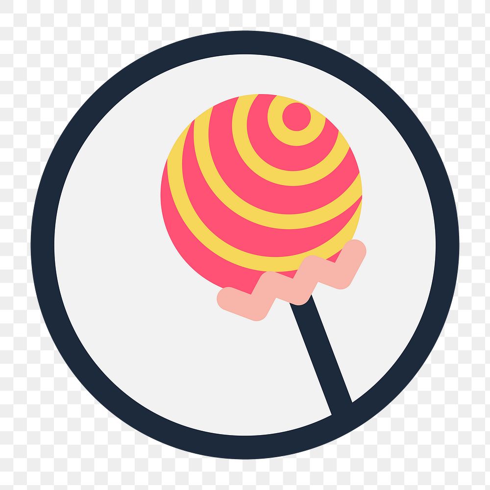 Lollipop png sticker, transparent background