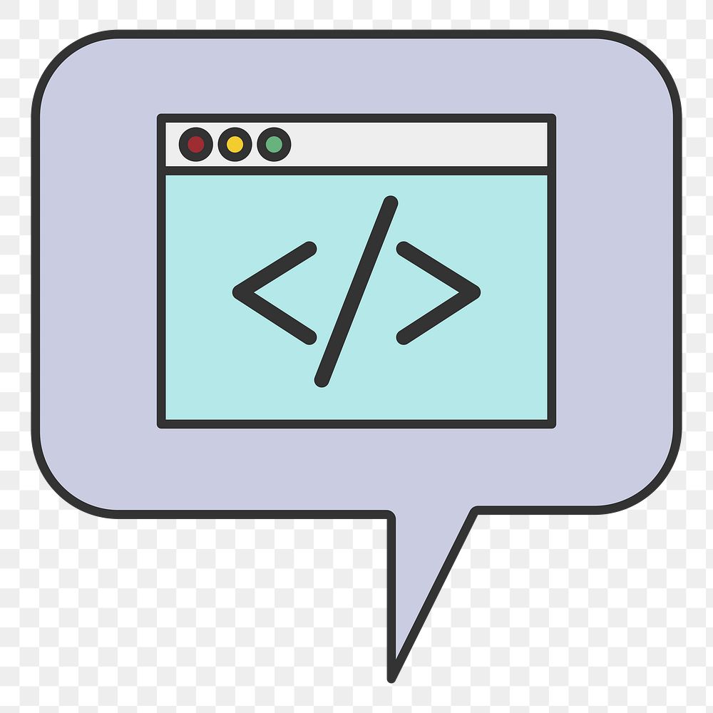 PNG coding and programming illustration sticker, transparent background