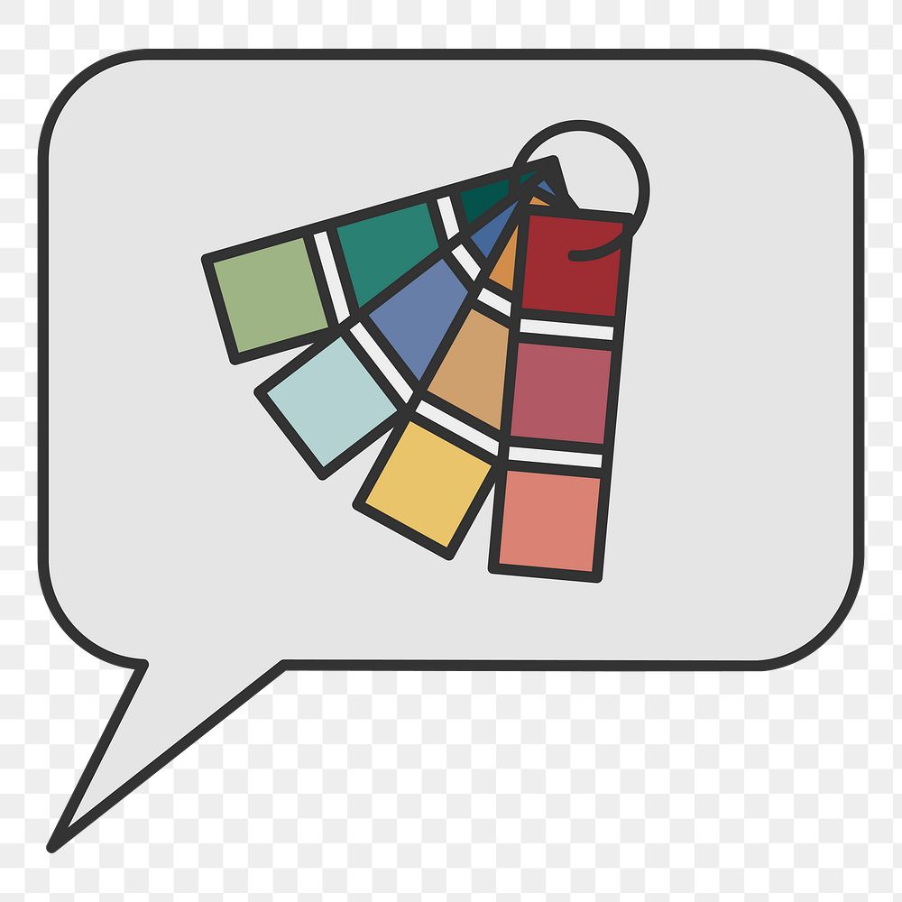 PNG color swatch  illustration sticker, transparent background