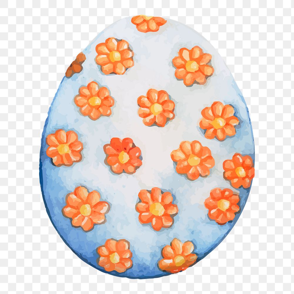  Easter egg png watercolor element, transparent background