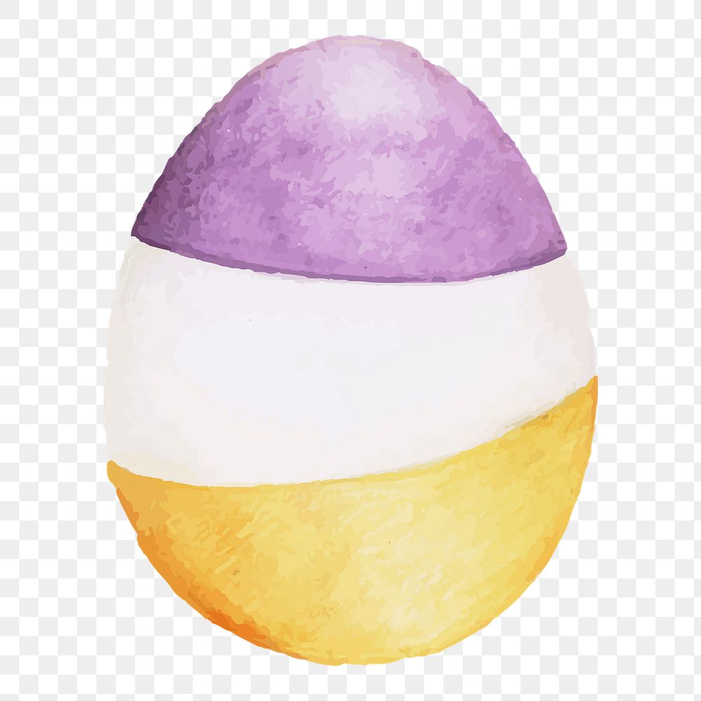  Easter egg png watercolor element, transparent background