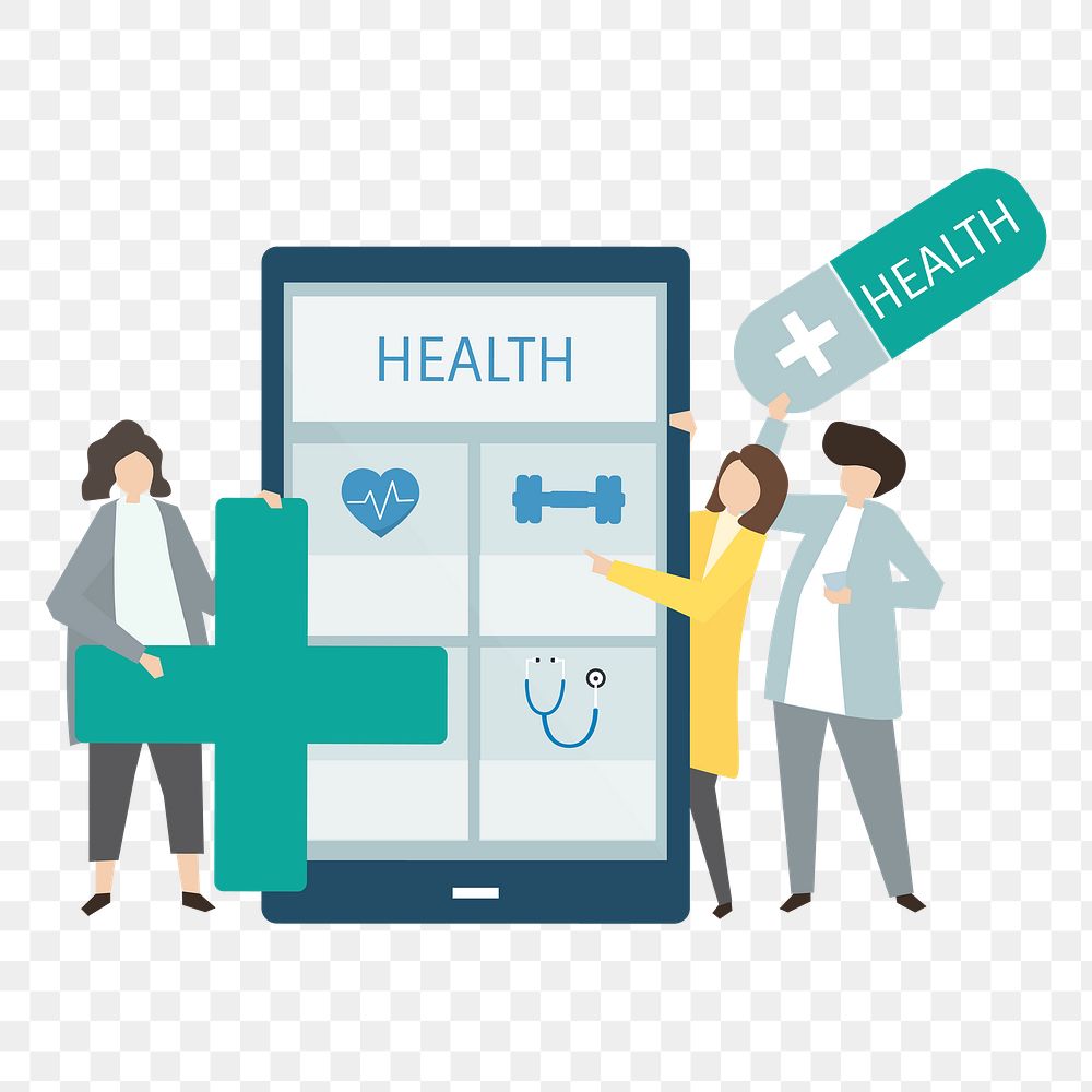 Healthcare application png illustration, transparent background