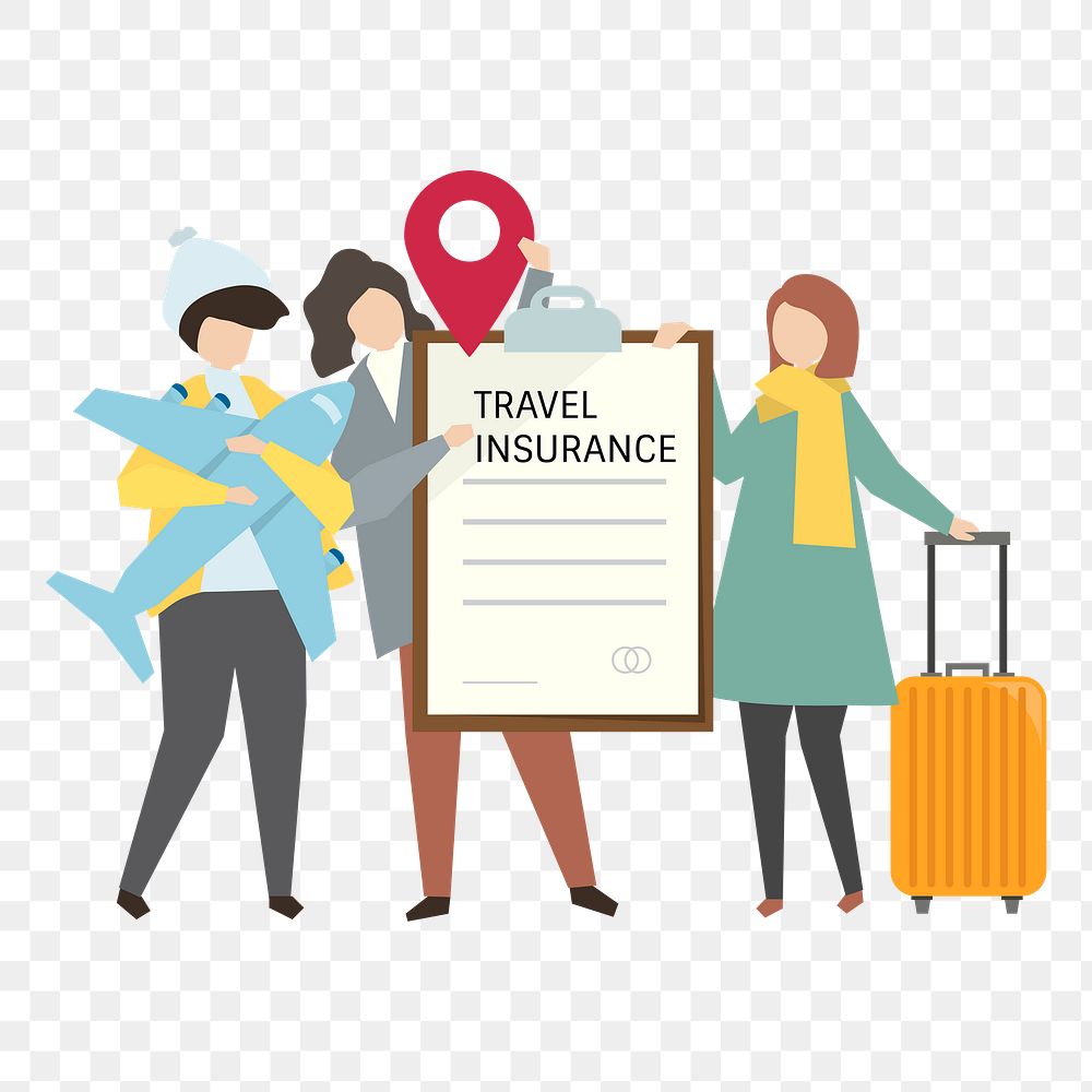 Travel insurance png illustration, transparent background