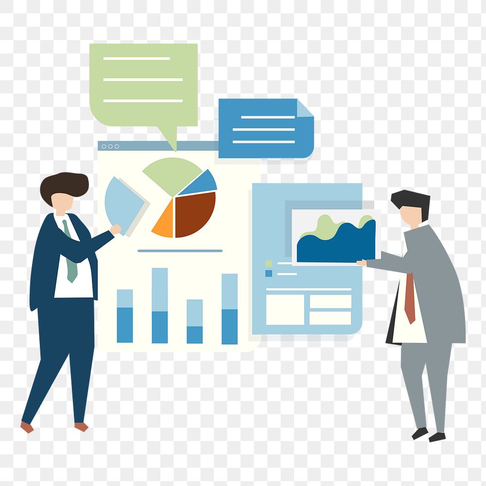 Business analysis png illustration, transparent background