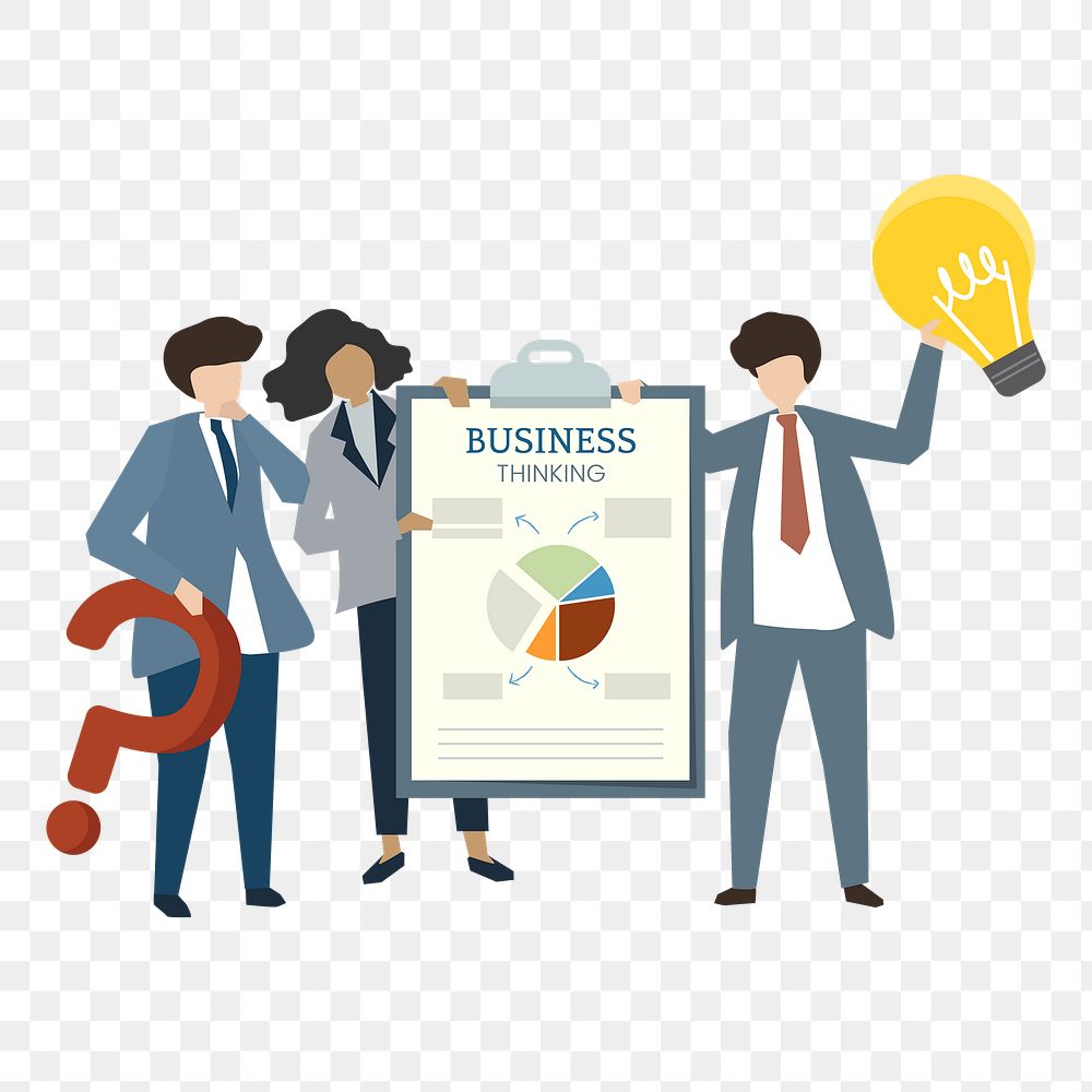 Business analysis png illustration, transparent background