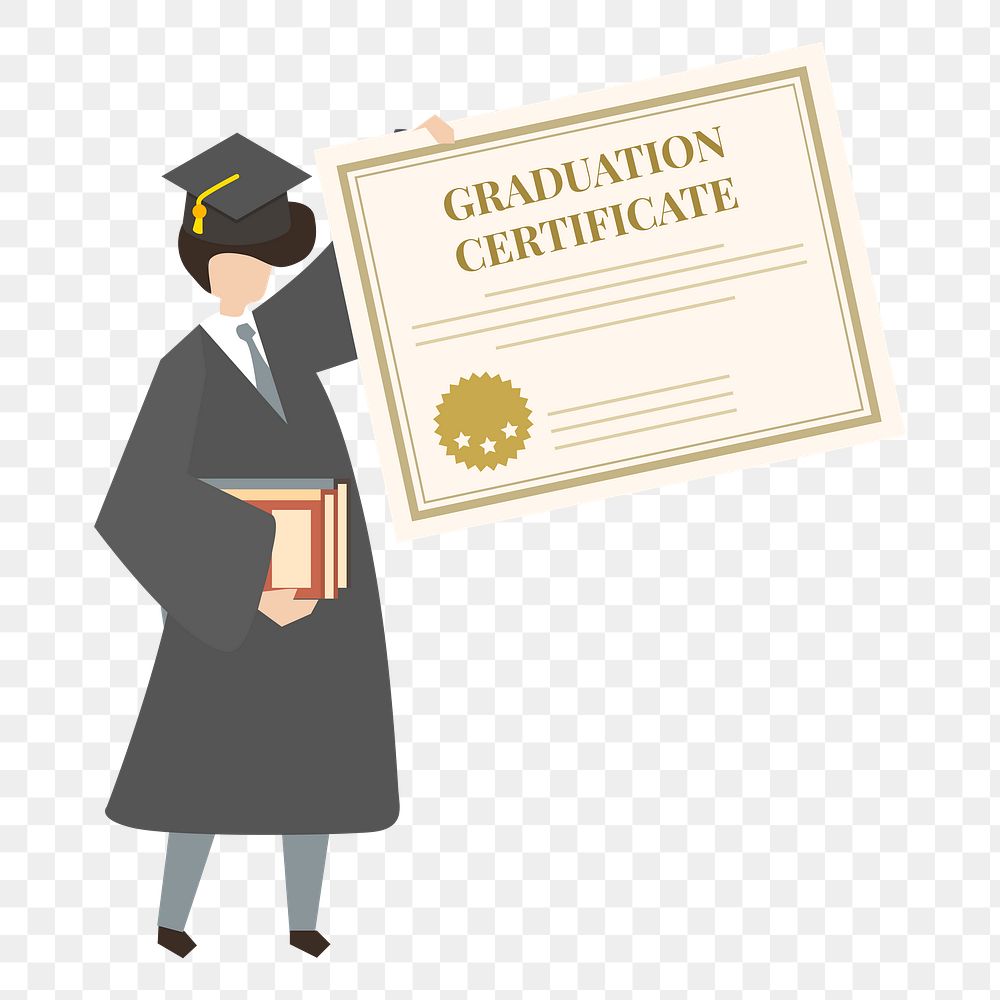 Graduation png illustration, transparent background
