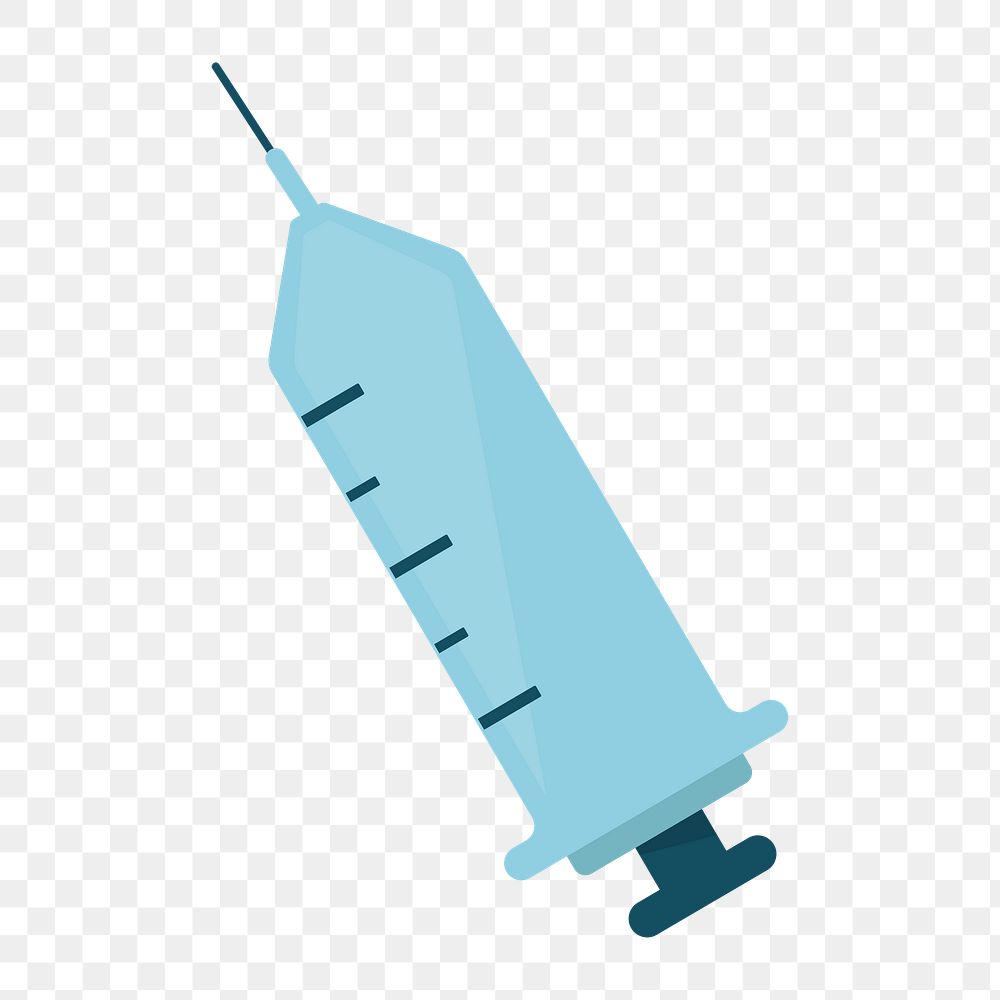Injection syringe icon png,  transparent background 