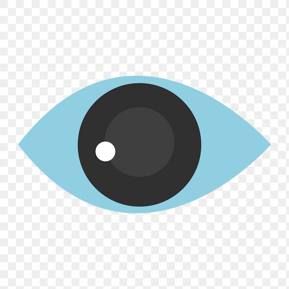 Human eye icon png,  transparent background 