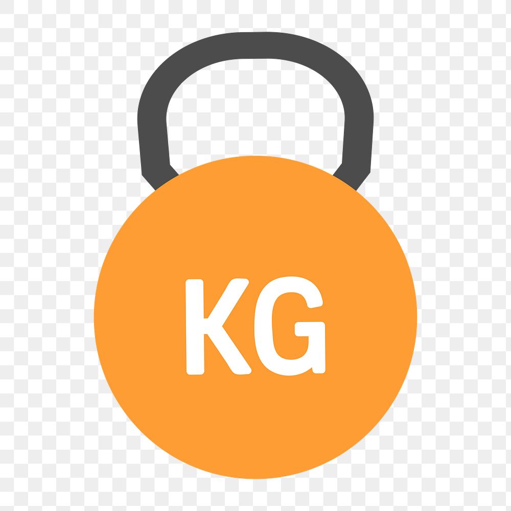 Kettlebell icon png,  transparent background 
