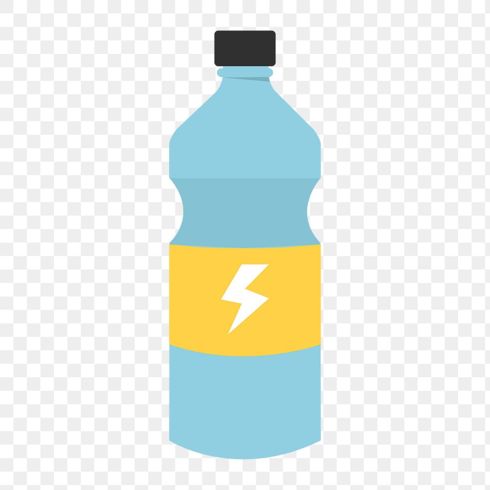Energy drink bottle icon png,  transparent background 