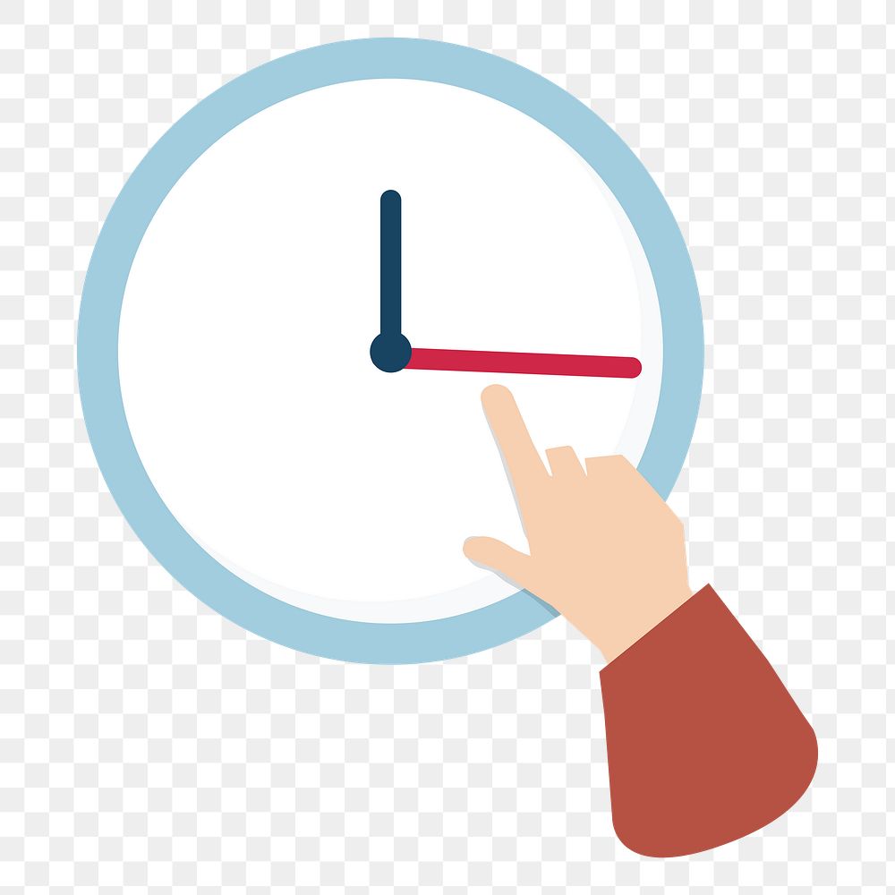 Png time management icon, transparent background