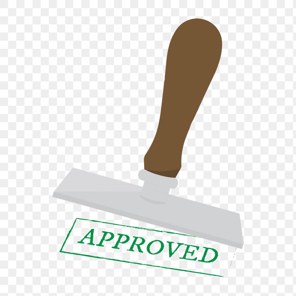 Approved stamp icon png,  transparent background 