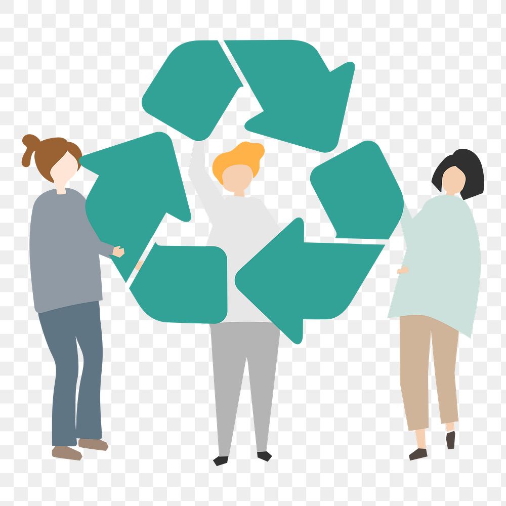 Recycle png illustration, transparent background