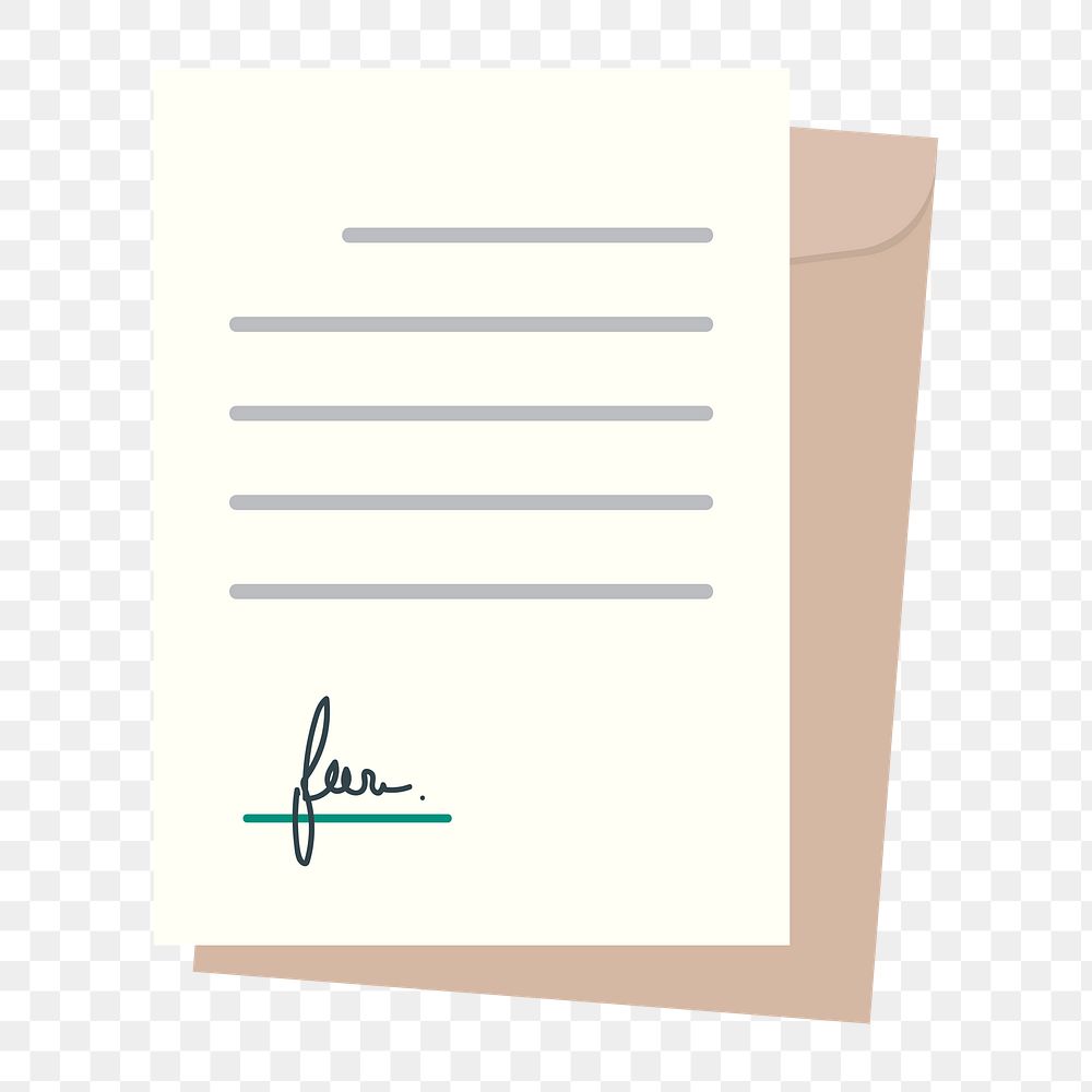 Business document icon png, transparent background 