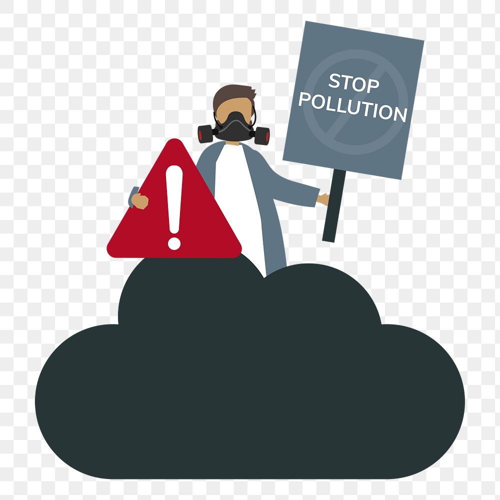Air pollution png illustration, transparent background