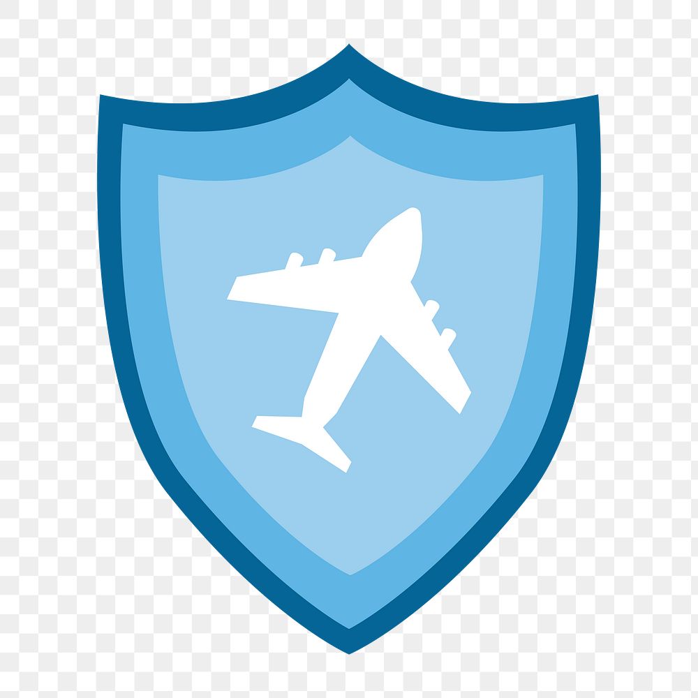 Travel insurance icon png,  transparent background 