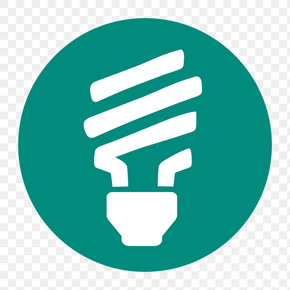 Png electricity saving light bulb,  transparent background 