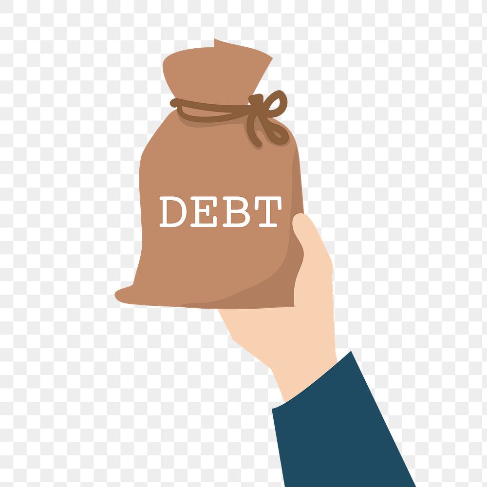 Debt financial png illustration, transparent background