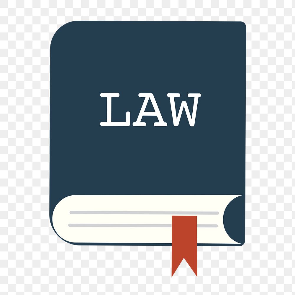Law book icon png,  transparent background 
