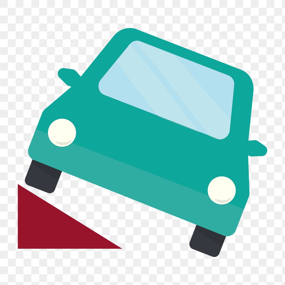 Car crash icon png, transparent background 