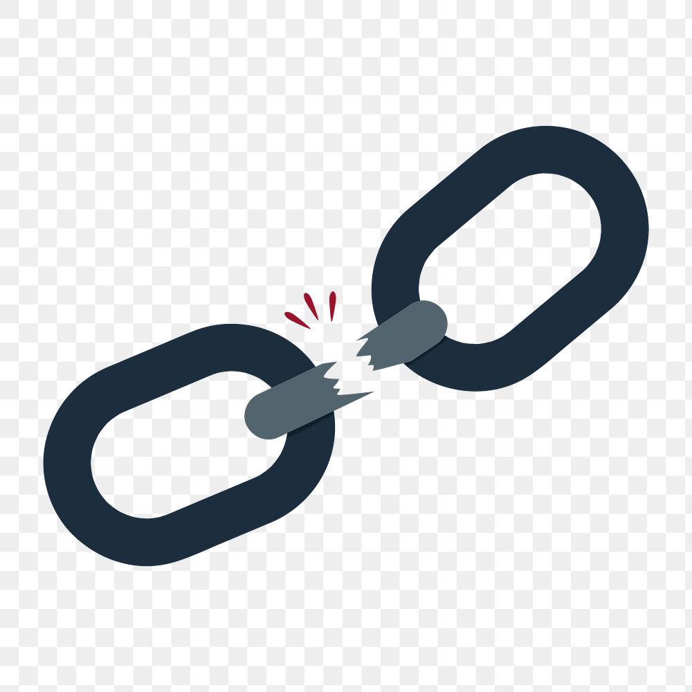 broken chain link png