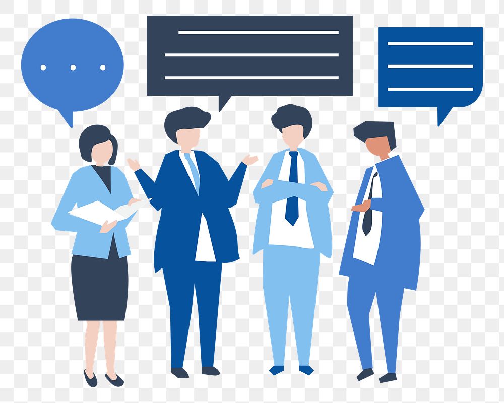 Business talk png illustration, transparent background