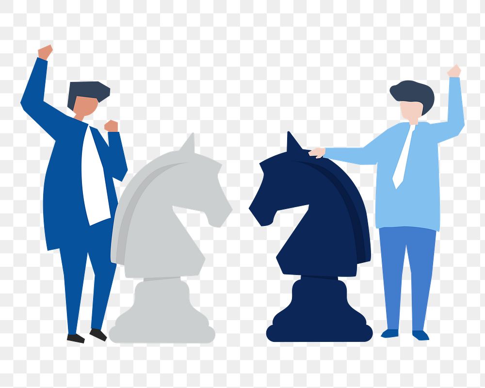 Business chess png illustration, transparent background