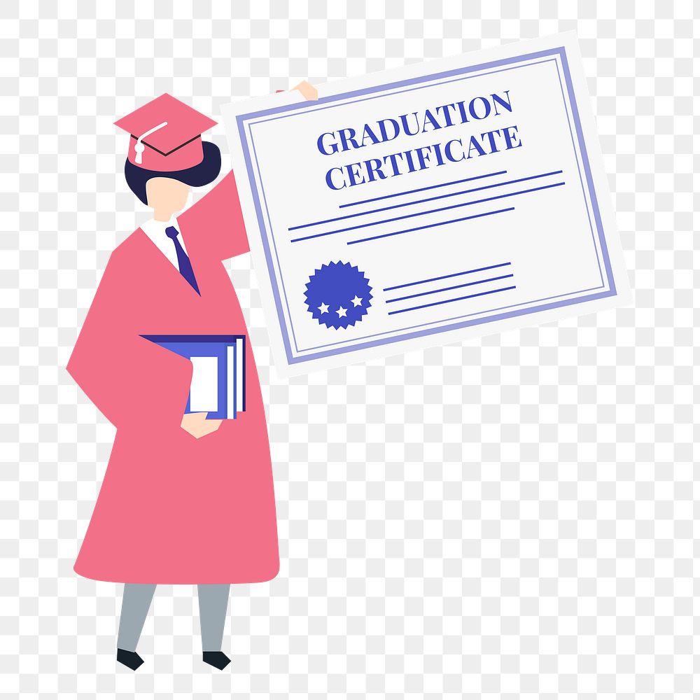 Graduation png illustration, transparent background